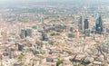 City of London, aerial view from helicopter Royalty Free Stock Photo