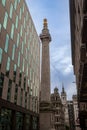 City of London, financial center, bridges, buildings, and views from the sky in the United Kingd Royalty Free Stock Photo