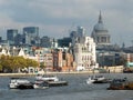 The city of london financial district showing construction work Royalty Free Stock Photo