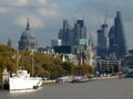 The city of london financial district showing current construction work Royalty Free Stock Photo