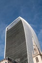 City of London financial district Walkie Talkie building at 20 Fenchurch Street. Royalty Free Stock Photo