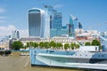 The City of London and the HMS Belfast warship on the Thames