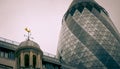 City of London. Modern and old architecture. Royalty Free Stock Photo