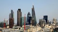 City of London one of the leading centres of global finance.This view includes Tower 42 Gherkin,Willis Building, Stock Exchange T Royalty Free Stock Photo