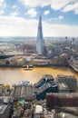 City of London panorama includes Shard of glass on the River Thames