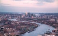 City of London panorama in sunset. Royalty Free Stock Photo