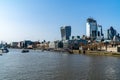 City of London, The skylines of the Metropolitan, the modern skyscrapers of the City along the Thames River