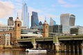 City of London and uber water taxi boat