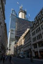 The City of London, UK with the One Leadenhall skyscraper under construction Royalty Free Stock Photo