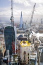 City of London view after rain panoramic view, River Thames and London Bridge