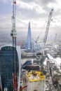 City of London view after rain panoramic view, River Thames and London Bridge