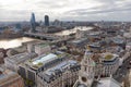 City of London view from St. Paul`s Cathedral. Royalty Free Stock Photo