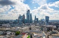 City of London view at sunny day. View include Office buildings banking and financial district Royalty Free Stock Photo