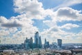 City of London view at sunny day. View include Office buildings banking and financial district Royalty Free Stock Photo