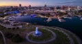 City of Long Beach Rainbow Harbor lighthouse Royalty Free Stock Photo