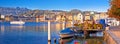 City of Lucerne lake waterfront and harbor panoramic view