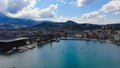 City of Lucerne Switzerland and Lake Lucerne - aerial view