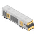 City luxury train icon, isometric style