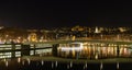 City of Lyon France by night Royalty Free Stock Photo