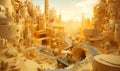 city made of cheese, ai generative