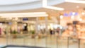 City mall, some levels blurred out, blur store with bokeh background Royalty Free Stock Photo