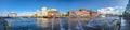 City of Malmo waterfront and lighthouse panoramic view Royalty Free Stock Photo