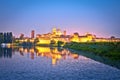 City of Mantova skyline lake reflections dawn view