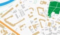 City Map Abstract Design. Mobile App Illustration