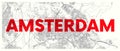 City map Amsterdam, detailed road plan widescreen vector poster Royalty Free Stock Photo