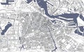 City Map of Amsterdam, Netherlands