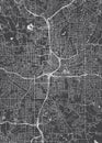 City map Atlanta, monochrome detailed plan, vector illustration