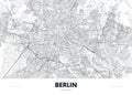 City Map Berlin Germany, Travel Poster Detailed Urban Street Plan, Vector Illustration