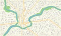 City map with gps. Seamless pattern texture with street, road, river, land, park roadmap of city. Urban plan for topography,