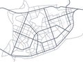 City map. Line scheme of roads. Town streets on the plan. Urban environment, architectural background. Vector Royalty Free Stock Photo