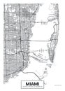 City Map Miami, Travel Vector Poster Design