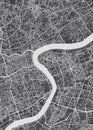 City map Shanghai, monochrome detailed plan, vector illustration Royalty Free Stock Photo