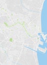 City map Valencia, color detailed plan, vector illustration