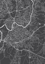 City map Vilnius, monochrome detailed plan, vector illustration