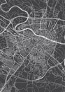 City map Zaragoza, monochrome detailed plan, vector illustration Royalty Free Stock Photo
