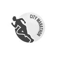 City marathon vector logo