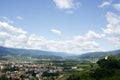 City of Maribor in Slovenia is surrounded by Kalvarija hill and nature Royalty Free Stock Photo