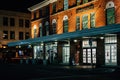 The City Market Building at night, in downtown Roanoke, Virginia