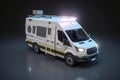 City medical ambulance car, healthcare transport. AI generated.