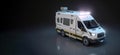 City medical ambulance car, healthcare transport. AI generated.