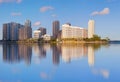 City of Miami Florida, night skyline Royalty Free Stock Photo