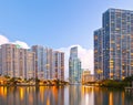 City of Miami Florida, night skyline Royalty Free Stock Photo