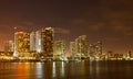 City of Miami Florida, night skyline. Royalty Free Stock Photo