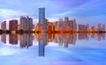 City of Miami Florida sunset Royalty Free Stock Photo