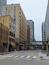 City of minneapolis city downton skyline on cloudy day