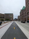 City of minneapolis city downton skyline on cloudy day